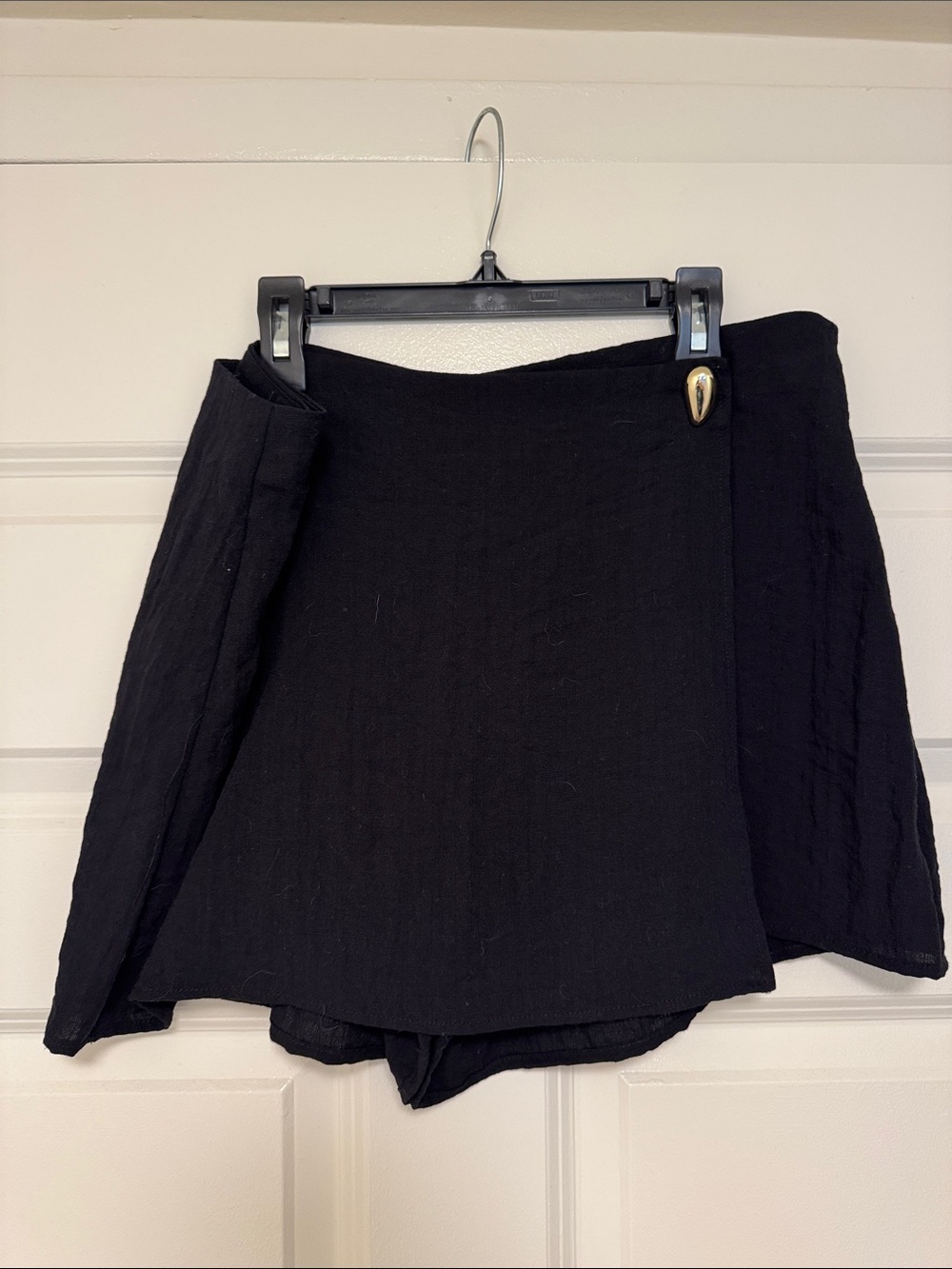 H&M Black Women's Skort with Wrap Detail